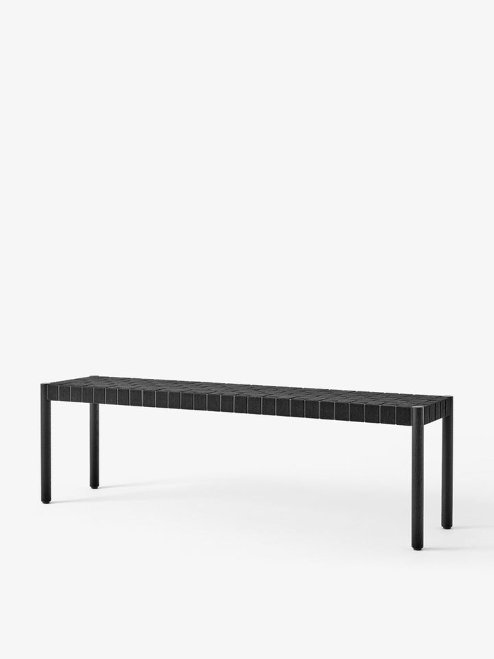 Betty Bench - &Tradition Stools + Benches + Ottomans - Black with Black Webbing - 61.8" - HORNE