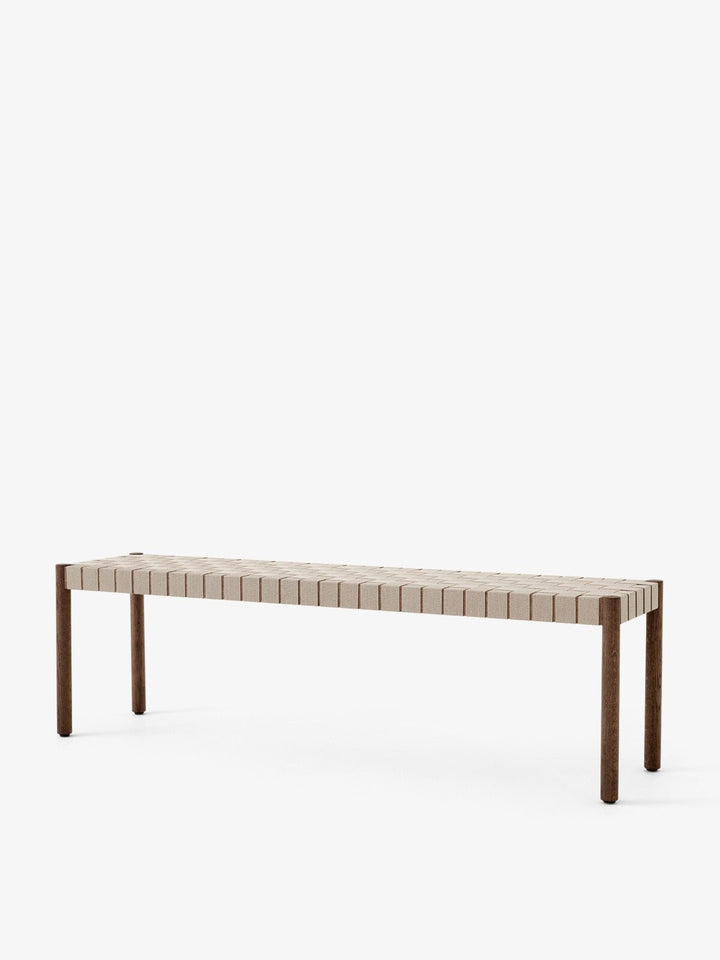 Betty Bench - &Tradition Stools + Benches + Ottomans - Smoked Oiled Oak with Natural Webbing - 61.8" - HORNE