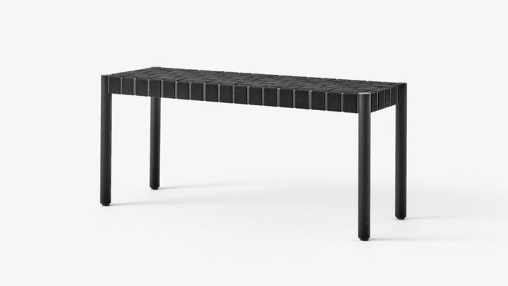 Betty Bench - &Tradition Stools + Benches + Ottomans - Black with Black Webbing - 41.3" - HORNE