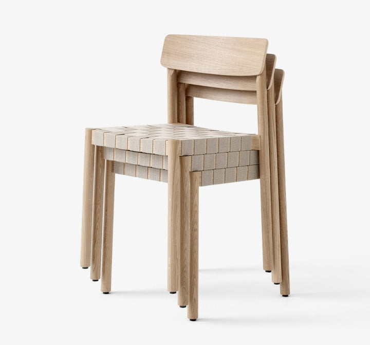 Betty Side Chair - No Upholstery - &Tradition Chairs - Oak with Natural Linen - HORNE