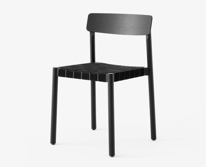 Betty Side Chair - No Upholstery - &Tradition Chairs - Black with Black Linen - HORNE