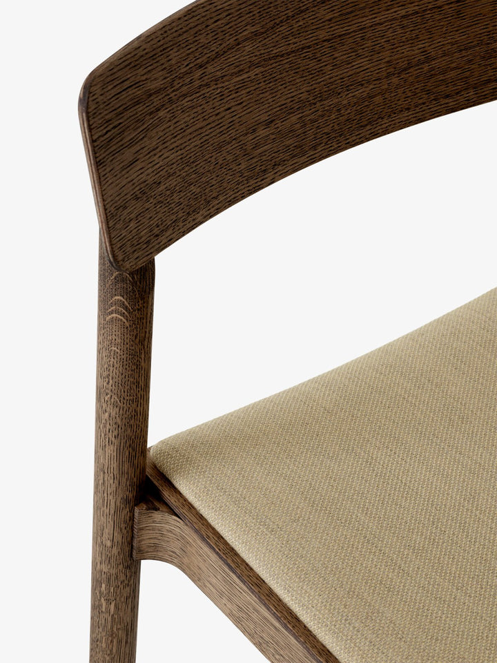 Betty Side Chair - Upholstered Seat - &Tradition Chairs - Smoked Oiled Oak - Steelcut Trio 666 - HORNE