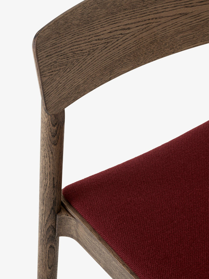 Betty Side Chair - Upholstered Seat - &Tradition Chairs - Smoked Oiled Oak - Steelcut Trio 666 - HORNE