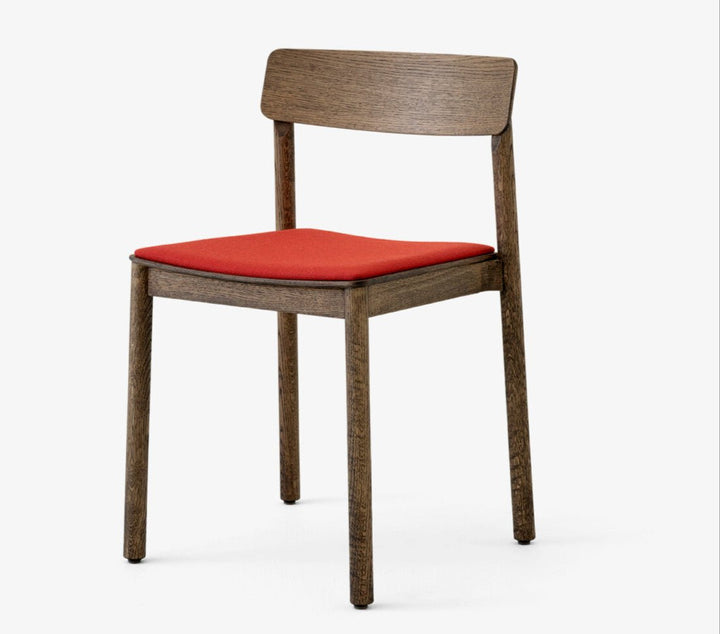 Betty Side Chair - Upholstered Seat - &Tradition Chairs - Smoked Oiled Oak - Steelcut Trio 666 - HORNE