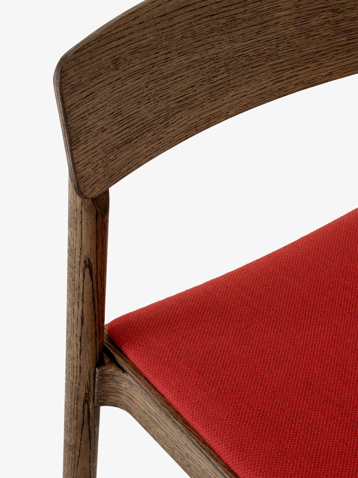 Betty Side Chair - Upholstered Seat - &Tradition Chairs - Smoked Oiled Oak - Steelcut Trio 666 - HORNE