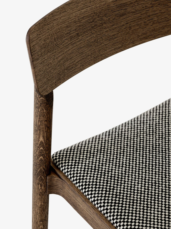 Betty Side Chair - Upholstered Seat - &Tradition Chairs - Smoked Oiled Oak - Steelcut Trio 666 - HORNE