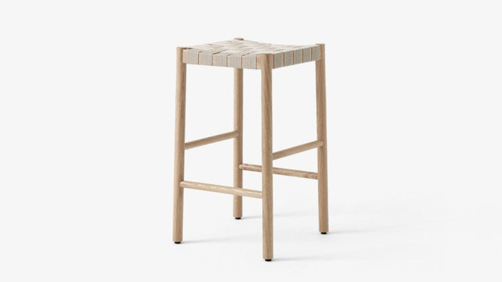 Betty Stool - &Tradition Stools + Benches + Ottomans - Oak with Natural Webbing - Counter Stool - HORNE
