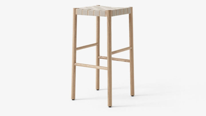 Betty Stool - &Tradition Stools + Benches + Ottomans - Oak with Natural Webbing - Bar Stool - HORNE
