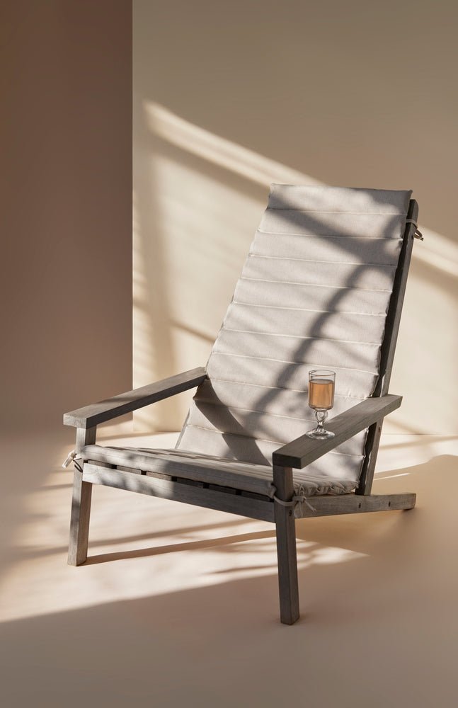 Between Lines Deck Chair Cushion - Skagerak by Fritz Hansen - Outdoor Furniture - Charcoal - HORNE