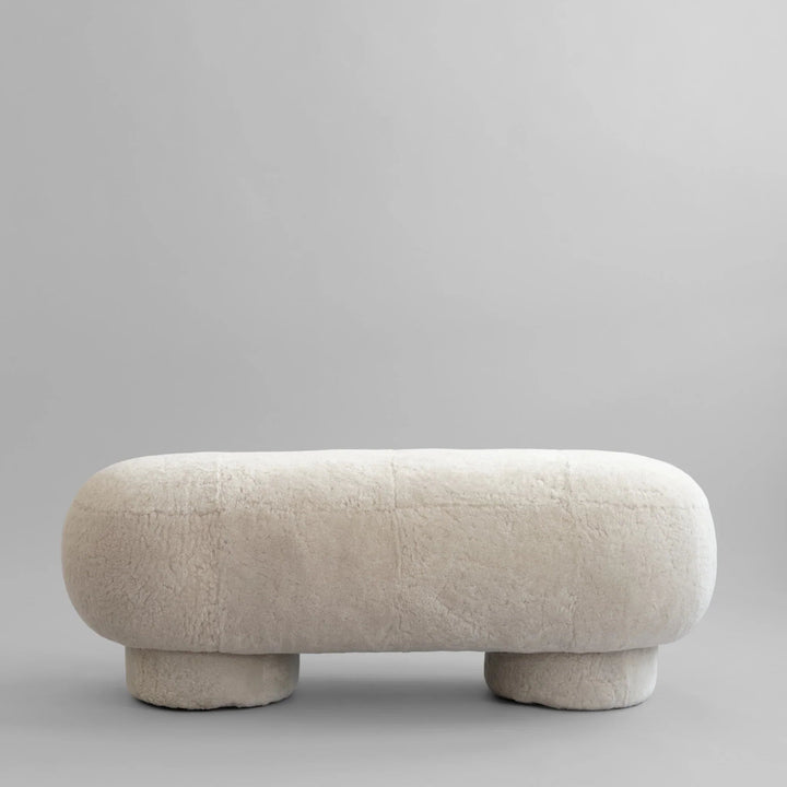 Big Foot Bench - 101 Copenhagen Stools + Benches + Ottomans - Sandshell (Sheepskin) - Big - HORNE