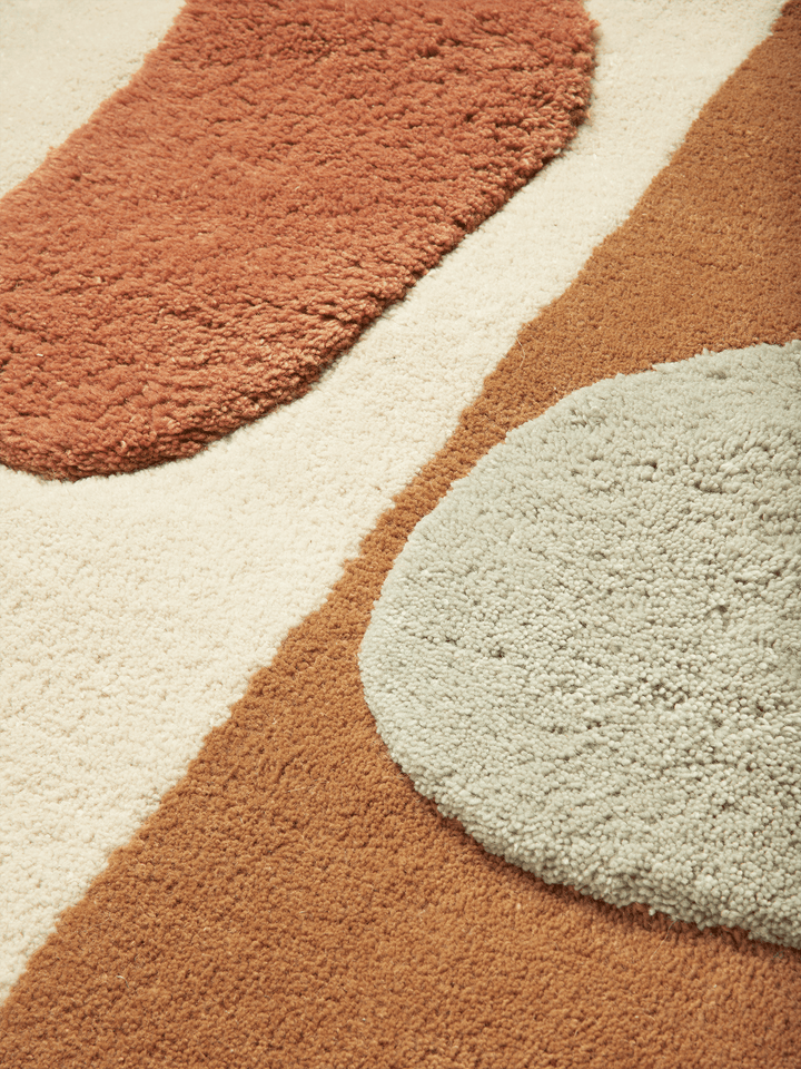 Bloco Tufted Rug - Ferm Living - Rugs - Large - Green/Off - White - HORNE