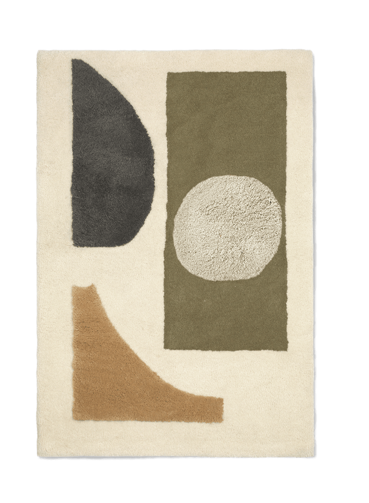 Bloco Tufted Rug - Ferm Living - Rugs - Large - Green/Off - White - HORNE