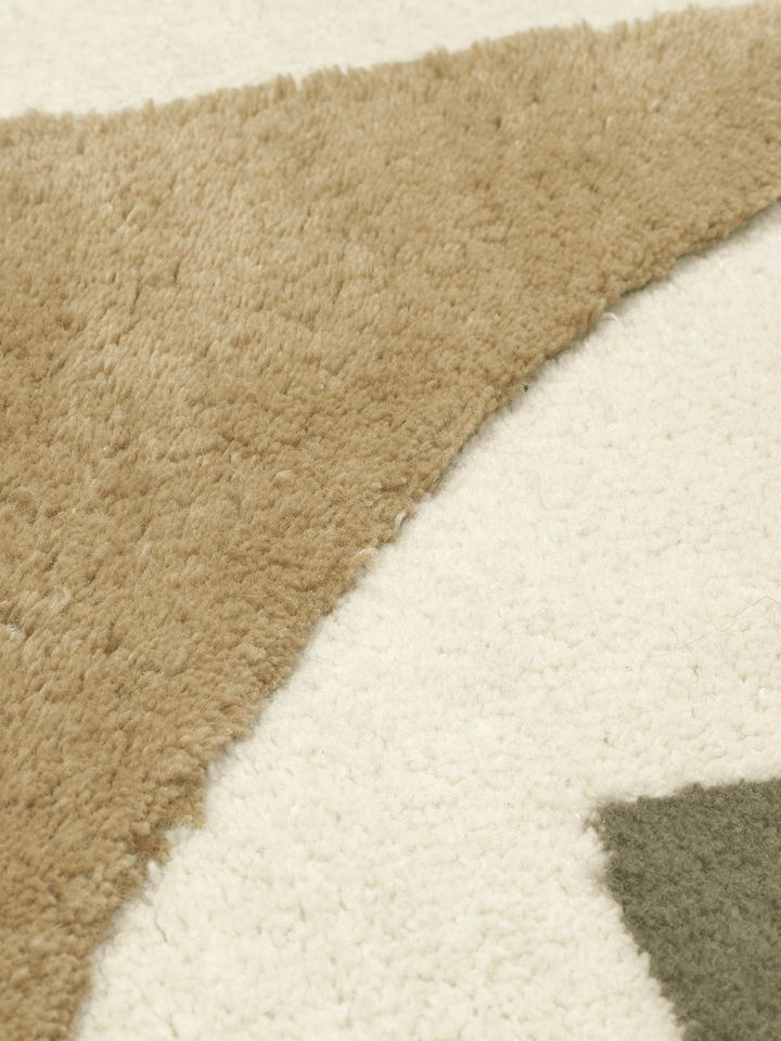 Bloco Tufted Rug - Ferm Living - Rugs - Large - Green/Off - White - HORNE