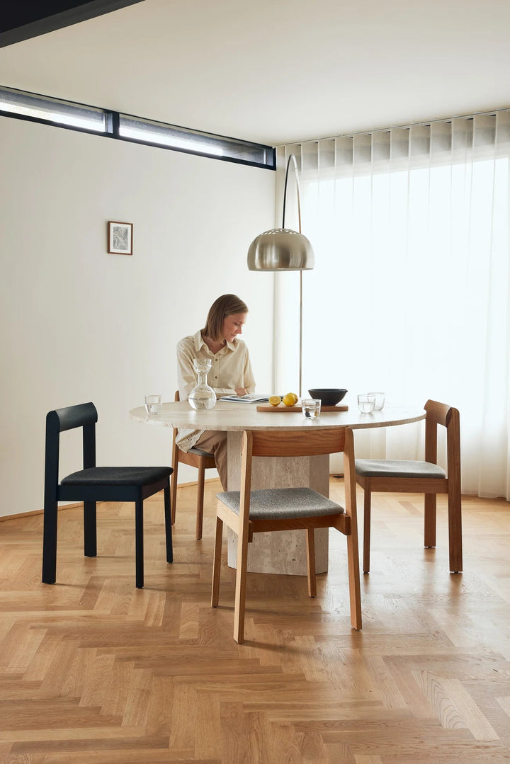 Blueprint Chair - Upholstered Seat - Form & Refine Chairs - Black - Hallingdal 65 - 0376 - HORNE