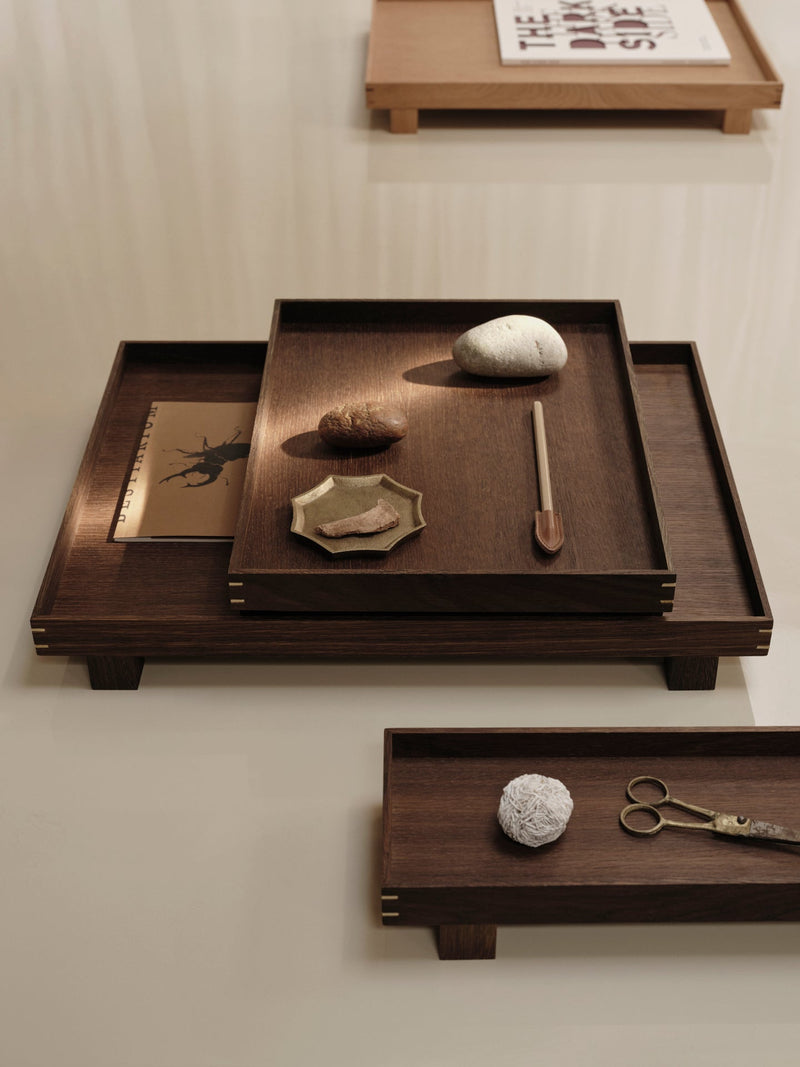 Bon Wooden Tray - Ferm Living - Serveware - Black - X Small - HORNE