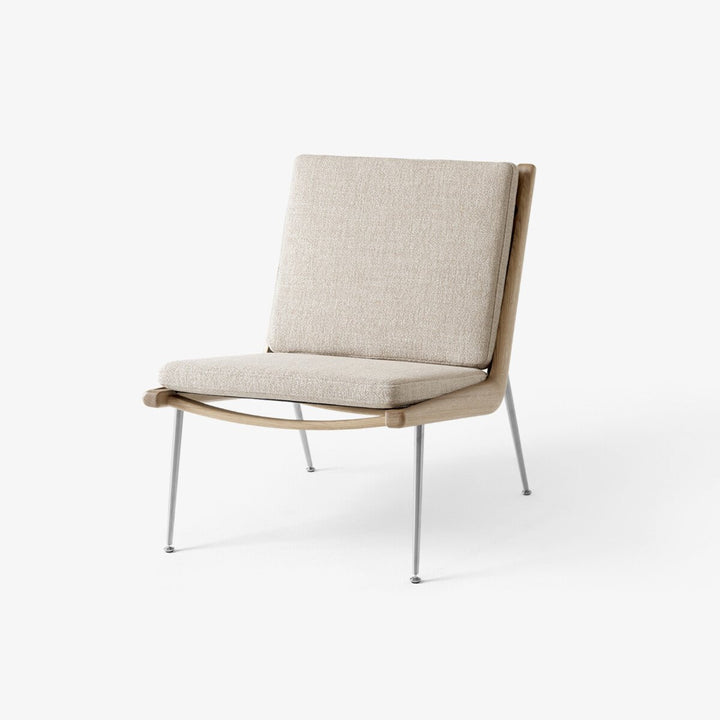 Boomerang Lounge Chair - Oiled Oak w/ Stainless Steel - &Tradition Chairs - Ecriture 0240 - HORNE