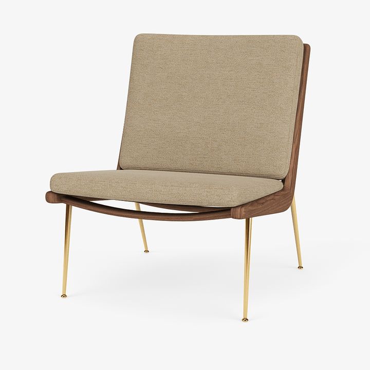 Boomerang Lounge Chair - Oiled Walnut w/ Brass - &Tradition Chairs - Ecriture 0240 - HORNE