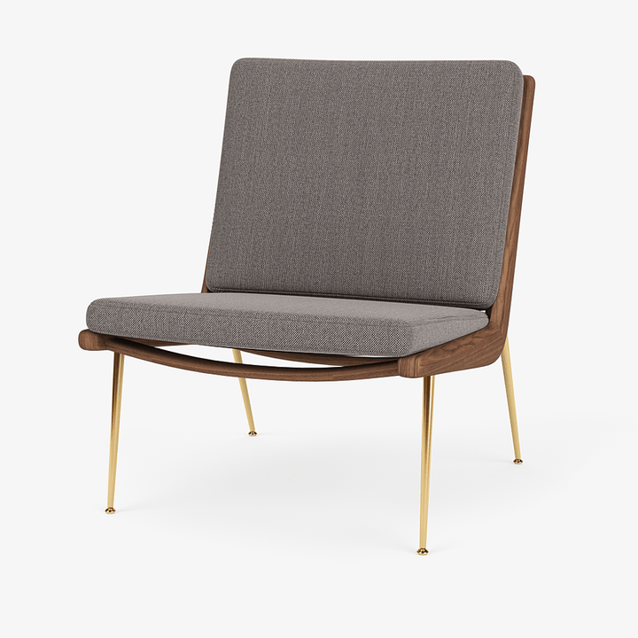 Boomerang Lounge Chair - Oiled Walnut w/ Brass - &Tradition Chairs - Re - wool 2108 - HORNE