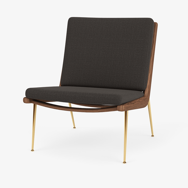 Boomerang Lounge Chair - Oiled Walnut w/ Brass - &Tradition Chairs - Canvas 0174 - HORNE