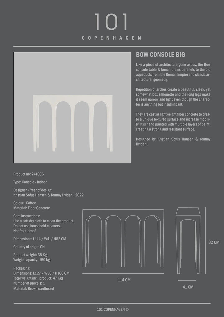 Bow Console - 101 Copenhagen Tables - Big - Birch - HORNE