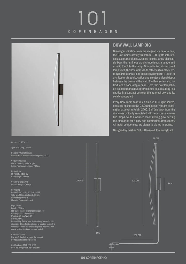 Bow Wall Lamp - 101 Copenhagen Lighting - Mini - HORNE