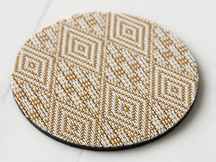 Boxwood Round Coasters - Set of 8 - Chilewich - Kitchen + Table Linens - Wheat - HORNE