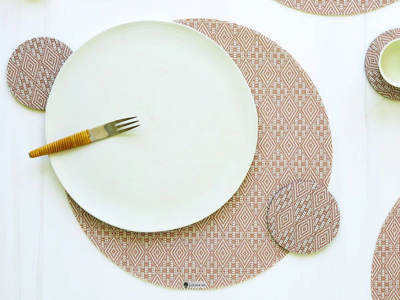 Boxwood Round Placemat - Set of 4 - Chilewich - Kitchen + Table Linens - Abalone - HORNE