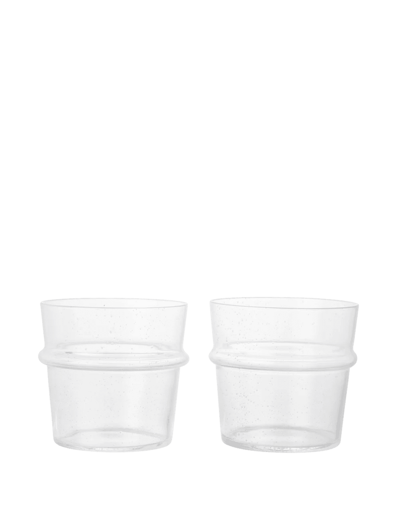 Boya Low Glasses - Set of 2 - Ferm Living Glassware - Blush - HORNE