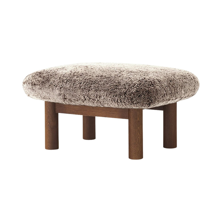 Brasilia Ottoman - Sheepskin - Audo Copenhagen - Chairs - Sahara - Dark Stained Oak - HORNE