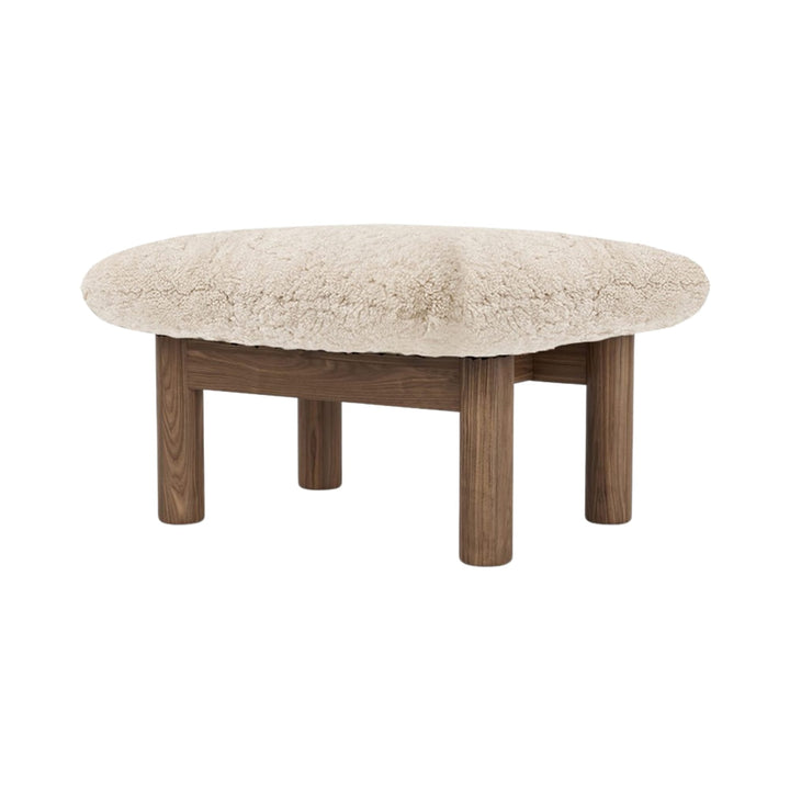 Brasilia Ottoman - Sheepskin - Audo Copenhagen - Chairs - Nature - Walnut - HORNE