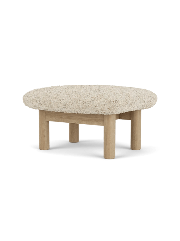 Brasilia Ottoman - Sheepskin - Audo Copenhagen Chairs - Nature - Natural Oak - HORNE