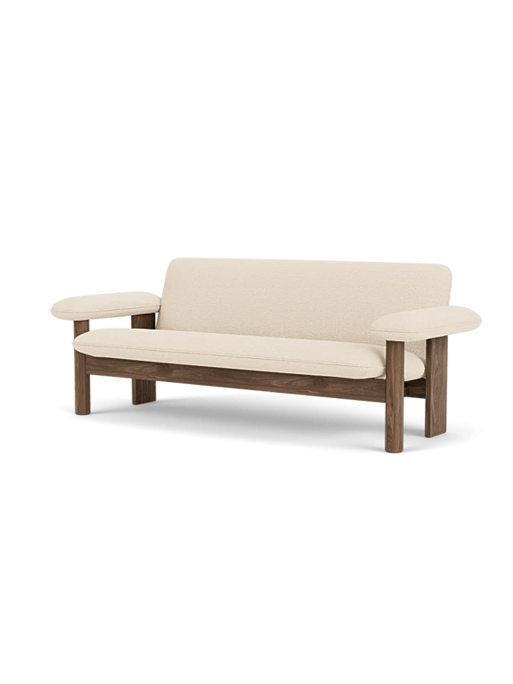 Brasilia Sofa - Textile - Audo Copenhagen Sofas - Walnut - Logan Jasmine - HORNE