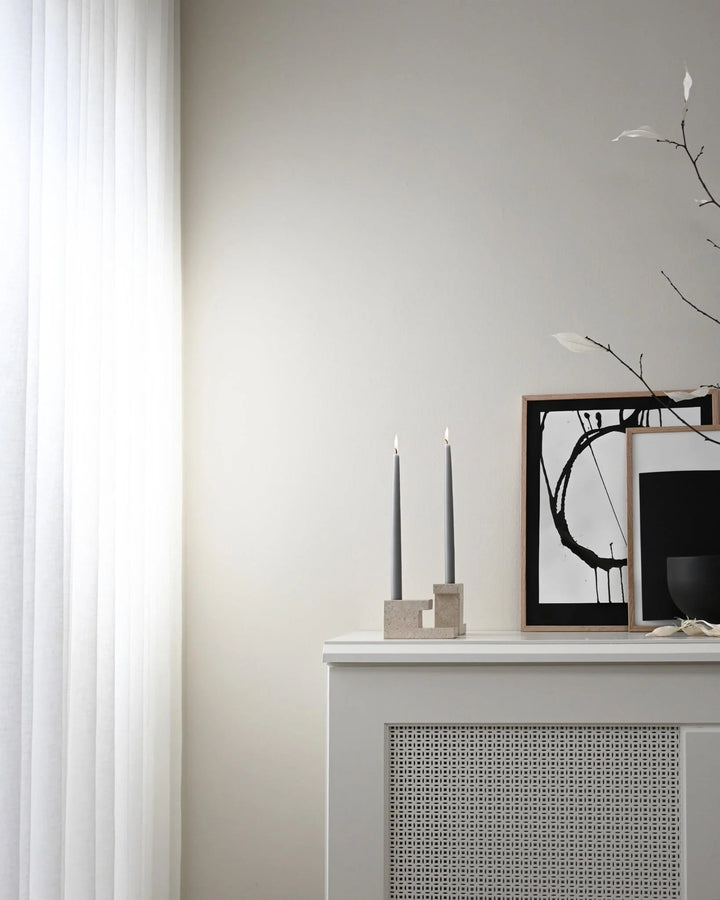 Brick Candle Holder - 101 Copenhagen Candle Holders - Calacatta - Tall - HORNE