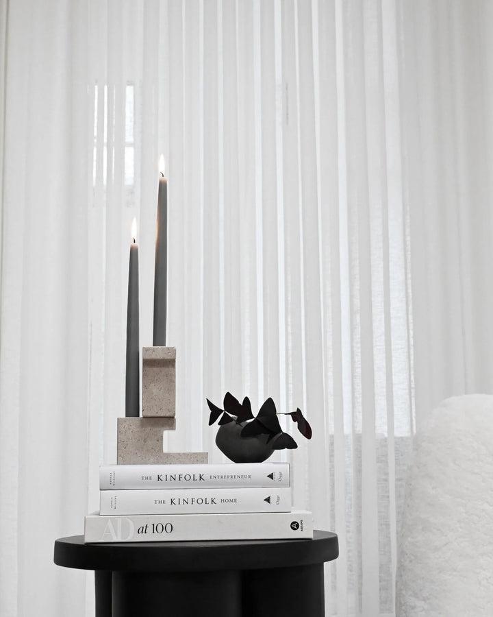 Brick Candle Holder - 101 Copenhagen Candle Holders - Calacatta - Tall - HORNE