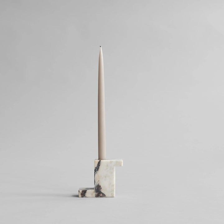 Brick Candle Holder - 101 Copenhagen Candle Holders - Calacatta - Tall - HORNE