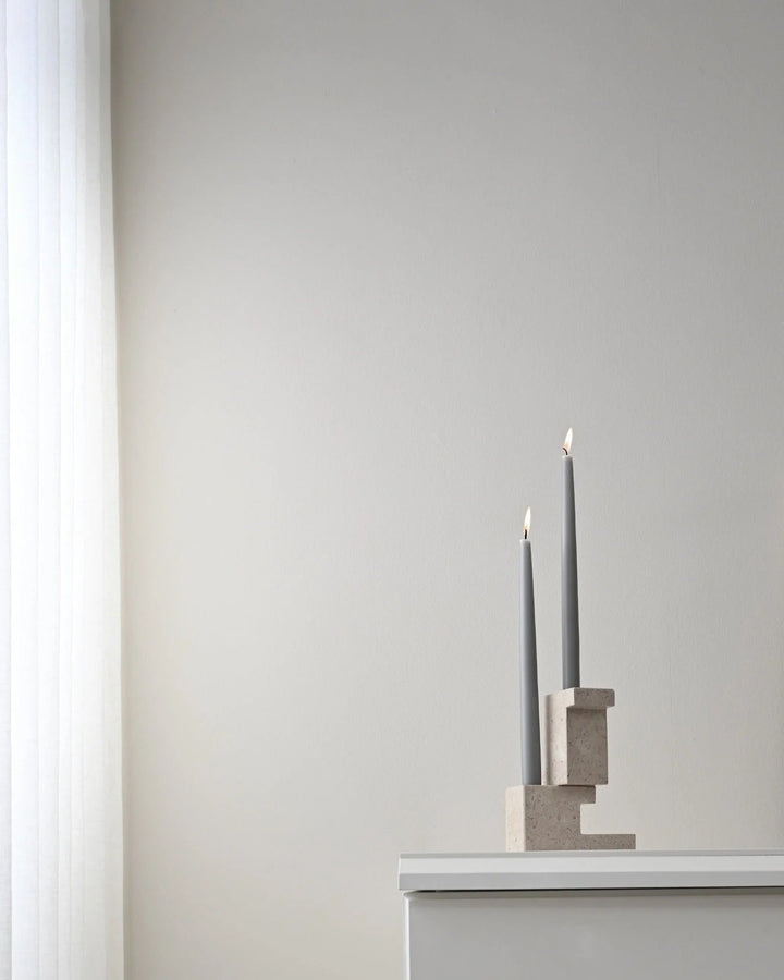 Brick Candle Holder - 101 Copenhagen Candle Holders - Calacatta - Tall - HORNE
