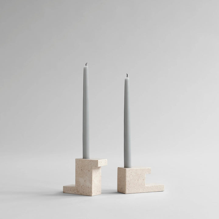 Brick Candle Holder - 101 Copenhagen Candle Holders - Calacatta - Tall - HORNE