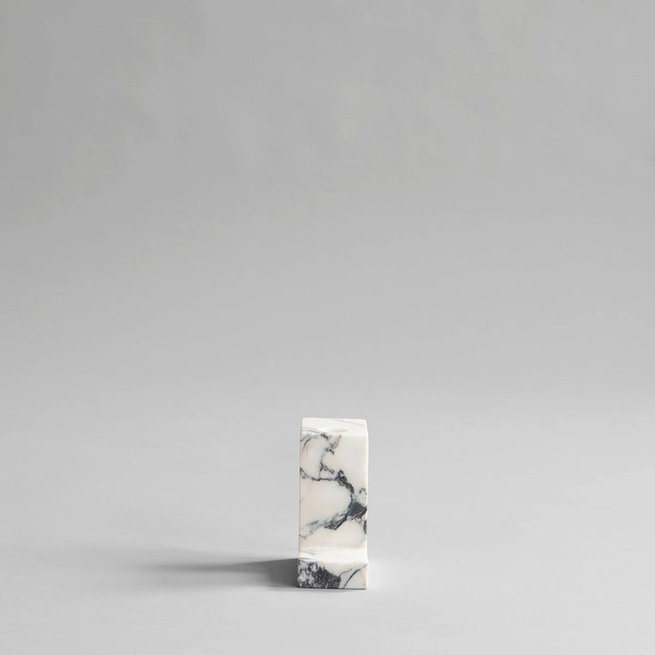 Brick Candle Holder - 101 Copenhagen Candle Holders - Calacatta - Low - HORNE