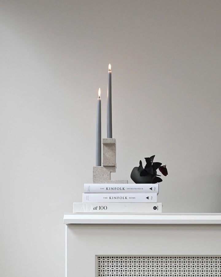 Brick Candle Holder - 101 Copenhagen Candle Holders - Calacatta - Tall - HORNE