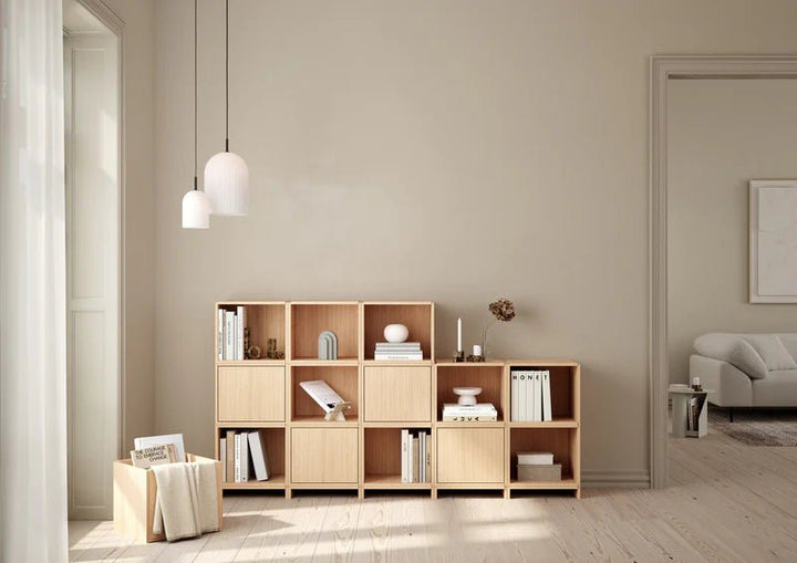 Bricks Cubes - Woud - Shelving - Door Right - Black Oak - HORNE