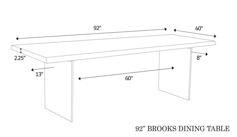 Brooks Dining Table - Urbia Tables - Americano Clear - Small - HORNE