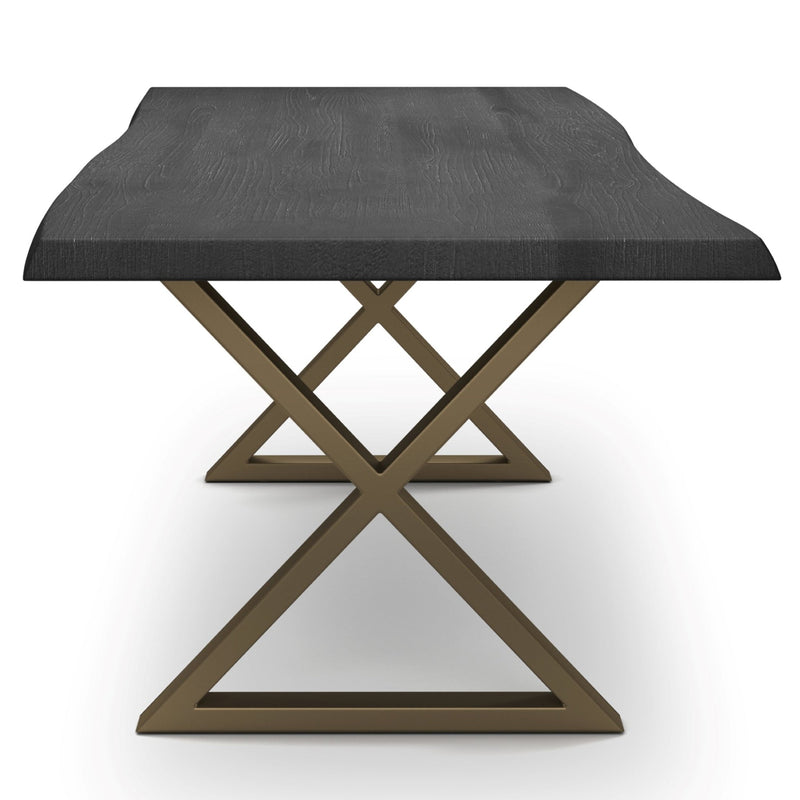 Brooks Dining Table - X Base - Urbia Tables - Americano - Black - Small - HORNE