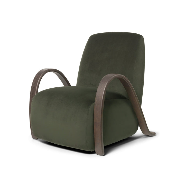 Buur Lounge Chair - Ferm Living Chairs - Rich Velvet - Pine - HORNE
