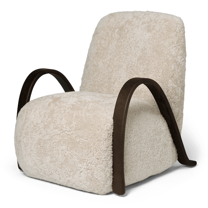 Buur Lounge Chair - Ferm Living Chairs - Rich Velvet - Pine - HORNE