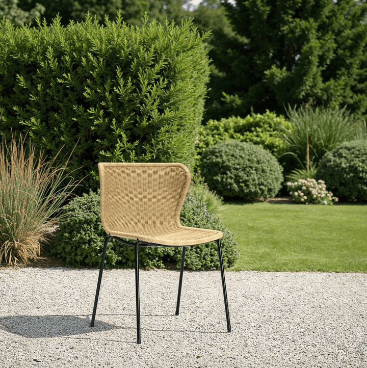 C603 Outdoor Dining Chair - Feelgood Designs Outdoor Furniture - Black Seat/ Black Frame - HORNE