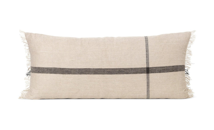 Calm Cushion - Ferm Living - Bedding + Pillows - Camel/ Black - 15.7" x 35.4" - HORNE