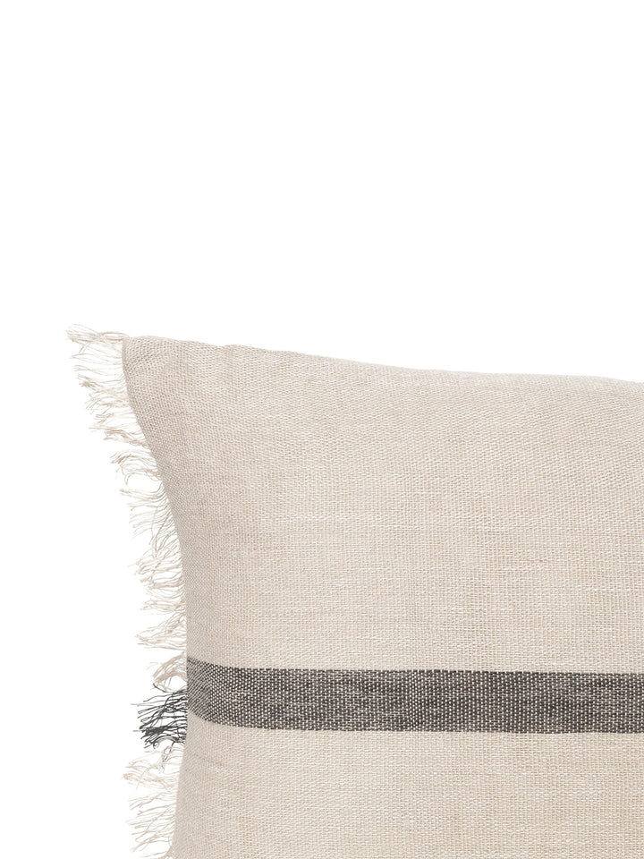 Calm Cushion - Ferm Living - Bedding + Pillows - Camel/ Black - 15.7" x 35.4" - HORNE