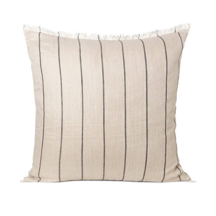 Calm Cushion - Ferm Living - Bedding + Pillows - Camel/ Black - 31.5" x 31.5" - HORNE
