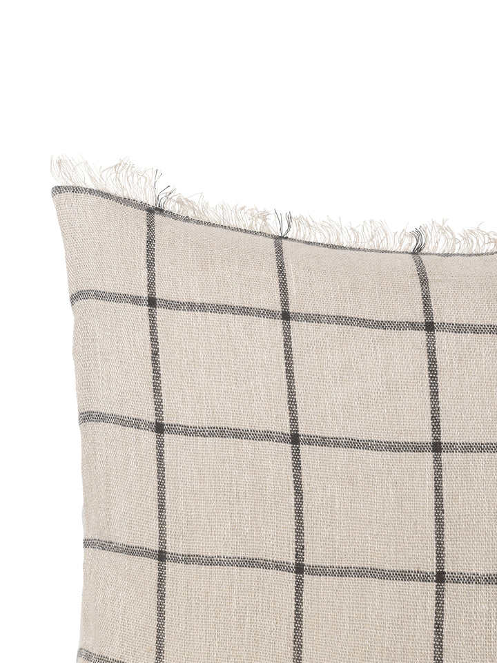 Calm Cushion - Ferm Living - Bedding + Pillows - Camel/ Black - 15.7" x 35.4" - HORNE