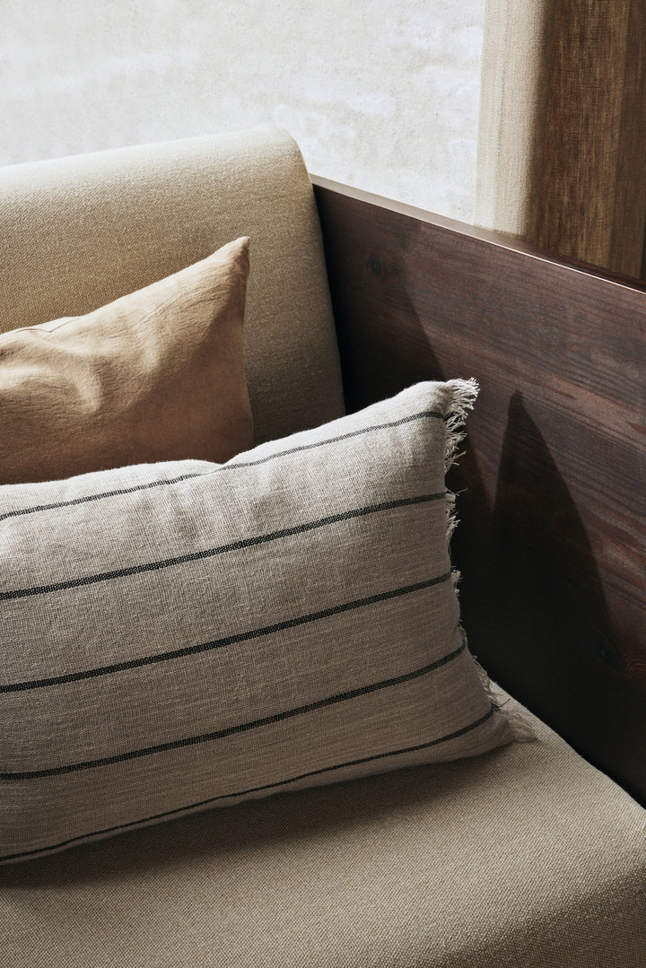 Calm Cushion - Ferm Living - Bedding + Pillows - Camel/ Black - 15.7" x 35.4" - HORNE